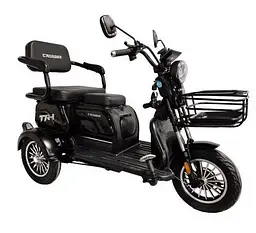 Електроскутер Триколісний Crosser TR1 Pro (1500W, 76.8V, 30Ah) Чорний