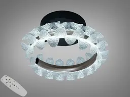 Стельова LED люстра Diasha 2511/400CG графіт 40W з пультом 7 м2 - мініатюра 2