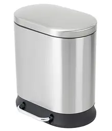 Відро для сміття з плавним закриттям овальне Mixxus Premium Strong-TC0105 SS Color 5л нержавіюча сталь MI7080, Нержавіюча сталь - мініатюра 5