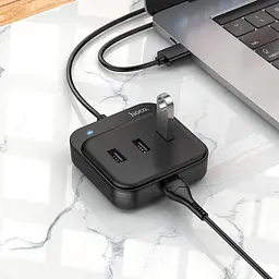 Хаб концентратор Hoco HB31 Easy 4 in 1 (Usb to Usb3.0+Usb2.0x3) 1.2m 6931474784896 - мініатюра 4