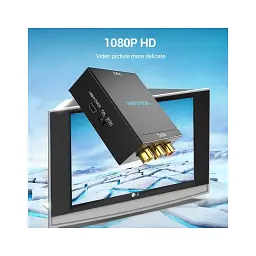 Конвертор HDMI to RCA Metal Type black Vention (AEEB0) - мініатюра 4