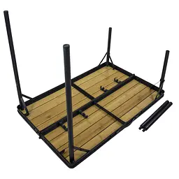 Складний стіл Bo-Camp Trafford 90x60 cm Brown (1404670), Світло-коричневий - мініатюра 4