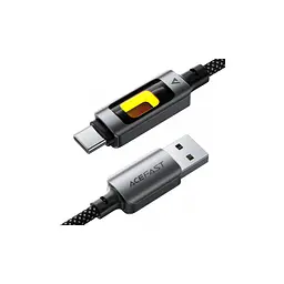 Дата кабель USB 2.0 AM to USB-C 1.2m 60W black Acefast (6974316284673) - мініатюра 2