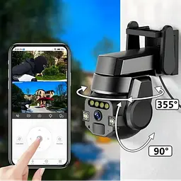 Камера відеоспостереження зовнішня камера вулична чорна WIFI OUTDOOR Q-812 FULL-HD 5Mp - мініатюра 5