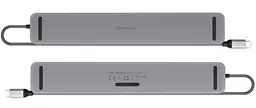 USB-Хаб Real-EL CQ-1000 USB3.0х3/USB-C/HDMI/VGA/RJ45/SD/TF/3.5 mm audio, 0.4m, Space Grey UAH (EL123110005) - мініатюра 3
