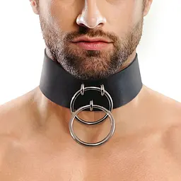 Чоловічий чокер із натуральної шкіри Art of Sex - Zane Collar - мініатюра 2