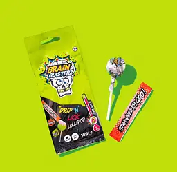 Льодяник на паличці Brain Blasterz Drip'N'Lick Apple 189г - мініатюра 2
