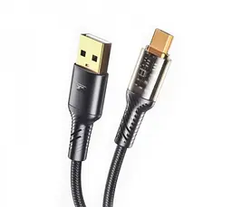 Кабель XO NB229 transparent design waven 2.4A Micro usb cable Black