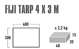 Тент High Peak Fiji Tarp 4 x 3 m Grey (10022) - мініатюра 2
