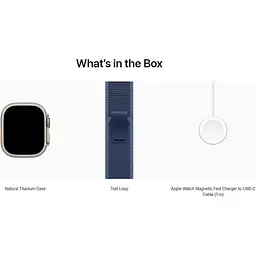 Смарт-годинник Apple Watch Ultra 3 49mm Natural Titanium Case with Blue/Bright Blue Trail Loop M/L (MEWU4) - мініатюра 4