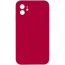 Чохол Silk Square Full Camera Protective (AA) NO LOGO для Apple iPhone 11 (6.1") Червоний / Rose Red