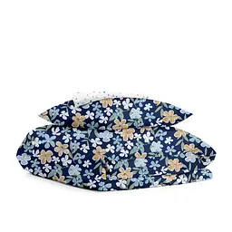 Дитяча постільна білизна в ліжечко BLUE FLOWERS, синій (FlowersMintBlue_Blots_140)