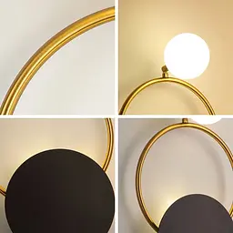 Настінний світильник MJ-Light PEARL BK+GD 16002 - мініатюра 4