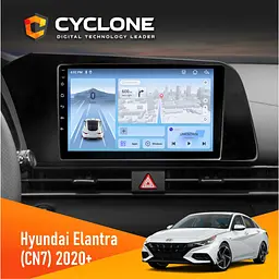 Штатна магнітола Hyundai Elantra 2021+ Cyclone C9-012 4x64, DSP, 4G Cyclone (НФ-00008771)