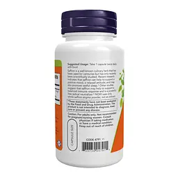 Шафран NOW Foods (Saffron) 50 мг 60 веганських капсул - мініатюра 3