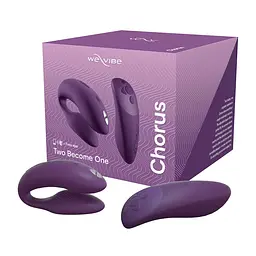 Смарт-вібратор для пар We-Vibe Chorus Purple, сенсорне керування вібраціями стисненням пульта - мініатюра 10