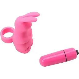 Вібратор на палець Chisa Sweetie Rabbit Pink - мініатюра 3