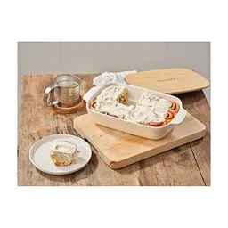 Форма для випікання KitchenAid з кришкою керамогранітна 3,8 л Кремова (CC006109-001) - мініатюра 7