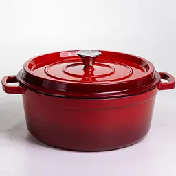 Кокотниця чавунна емальована 6 л, червоний Yongkang HP-FLG-6 RED