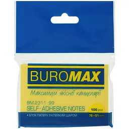 Блок паперу для нотаток Buromax Pastel з клейким шаром 76х51 мм 100 аркушів в асортименті (BM.2311-99) - мініатюра 3