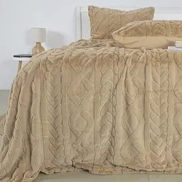 Покривало ТЕП Soft Angora з наволочками бежеве 240 x 260 см (4-04885_34648) - мініатюра 3