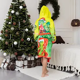 Халат дитячий з плюшевого велюру Grinch 18166 110-116 см - мініатюра 11