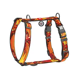 Шлея для собак WAUDOG Nylon H-подібна з QR-паспортом "Швидкість Флеша", пластиковий фастекс М (344-1080)