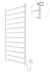 Електрична рушникосушарка HF Leeds 1170x530 white matte 6.1.0805.06.WM, Білий матовий, універсальне (коннектор), Електронний