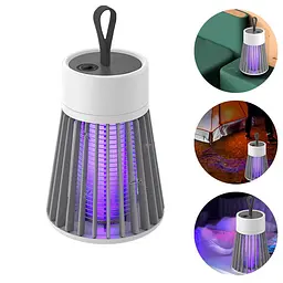 Лампа від комарів Mosquito Killing Lamp YG-002, сіра, 5 Вт, світильник з акумулятором - мініатюра 4