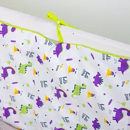 Борт у ліжечко MirSon Kids Time 18-0001 Hello Dino захисний білий 4 шт. - мініатюра 3