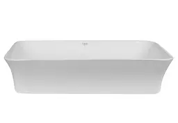 Комплект Qtap Virgo: Раковина накладна прямокутна 490х350х110 мм White + Донний клапан PU02 (QT18112261WN47305) - мініатюра 3