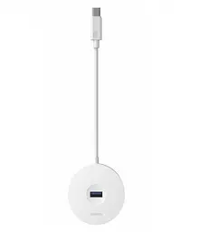 Usb розгалужувач - перехідник Baseus Round Box Hub Adapter (Type-C to Usb3.0x1 + Usb2.0x3) білий - мініатюра 4
