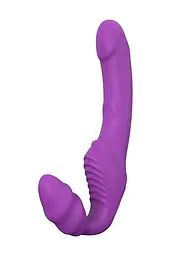 Жіночий страпон Dreamtoys Vibes Of Love Double Dipper 17 см фіолетовий - мініатюра 2
