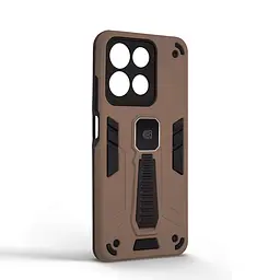 Чехол для Motorola G15/G15 Power/G17 Power 4G/G17 4G, Proover, коричневый, с подставкой и магнитом, противоударный, ударопрочный, бронированный, панель-накладка, защита всего корпуса, термополиуретан (TPU) + поликарбонат (PC), ArmorStandart (ARM91058) - мініатюра 2