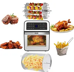 Багатофункціональна піч DMS HF-12S-XXXL із духовкою 1800 Вт системою Air Fryer функція гаряче повітря - мініатюра 2