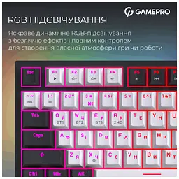 Клавіатура GamePro Asgard Valhalla Pro MK160B-D-Pro Rainy Switch Wireless/Bluetooth/USB UA Black (MK160B-D-Pro) - мініатюра 10