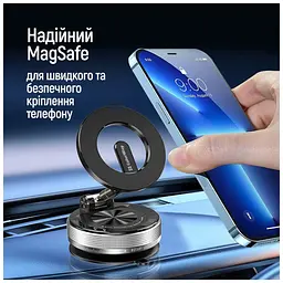 Универсальный автодержатель ColorWay MagSafe 360° Black (CW-CHM21-BK) - миниатюра 5