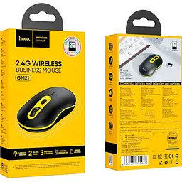 Миша Hoco GM21 Platinum Wireless Black [93364] - мініатюра 6