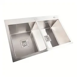 Кухонна мийка Platinum Handmade HDB з нержавіючої сталі 3 мм прямокутна 78x48x23 см (000036122) - мініатюра 2