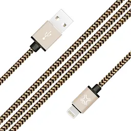 Кабель USB-A to Lightning XtremeMac Nylon Cable Gold 1.2 м (XCL-PRC-93) - мініатюра 2