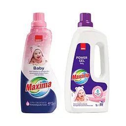Суперконцентрований ополіскувач Sano Maxima Baby 1 л & Концентрований гель для прання Sano Baby 1 л (991419, 992218)