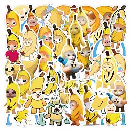 Стікерпак GeekLand Banana Cat 50 штук - мініатюра 2