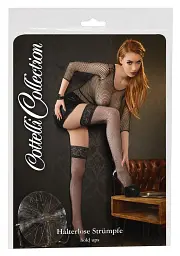 Панчохи Cottelli Legwear Hold-up Net, 4 (чорний) - мініатюра 7