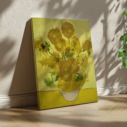 Інтер'єрна картина Соняшники, Вінсент ван Гог, Vincent van Gogh, Sunflowers, інтер'єрний декор, 80×60 см (id6654) - мініатюра 2