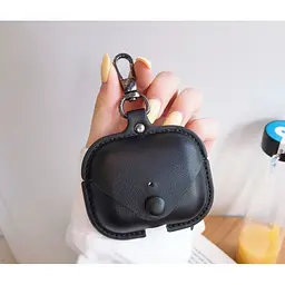 Шкіряний чохол Primo Hook для навушників Apple AirPods 3 (MME73) Black - мініатюра 3