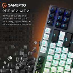 Клавіатура бездротова GamePro Genesis Joker Pro 87% Wireless/Bluetooth/USB Gray (MK124G Pro) - мініатюра 7
