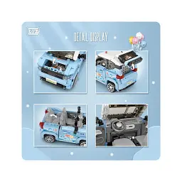 Конструктор LOZ mini Автомобіль MINI блакитний (1131) - мініатюра 8