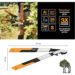 Сучкоріз Fiskars PowerGearX LX92 площинний S (1020186) - мініатюра 9
