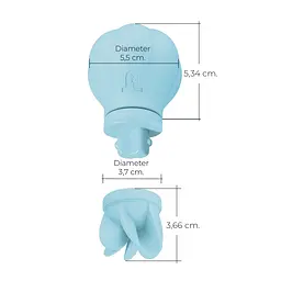 Вібратор Adrien Lastic Caress Blue з насадками для стимуляції ерогенних зон, які обертаються. - мініатюра 5