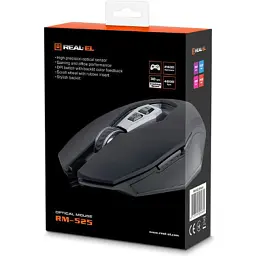 Мишка REAL-EL RM-525 USB Black (EL123200029) - мініатюра 5